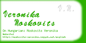 veronika moskovits business card